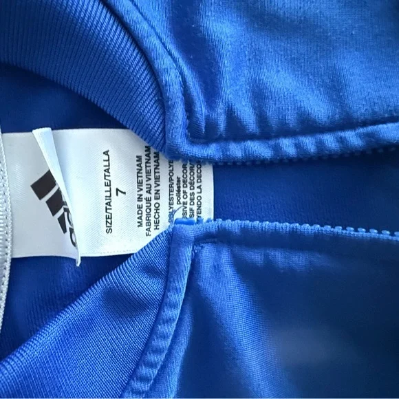 Adidas Royal Blue Jacket with White Stripes - Picture 3 of 5